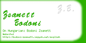 zsanett bodoni business card